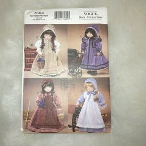 VOGUE 7564 Prairie style clothing for American Girl Doll and 18 inch doll
